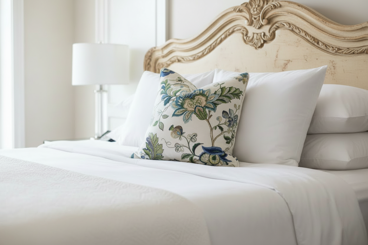 Avignon in Blue Cushion Cover