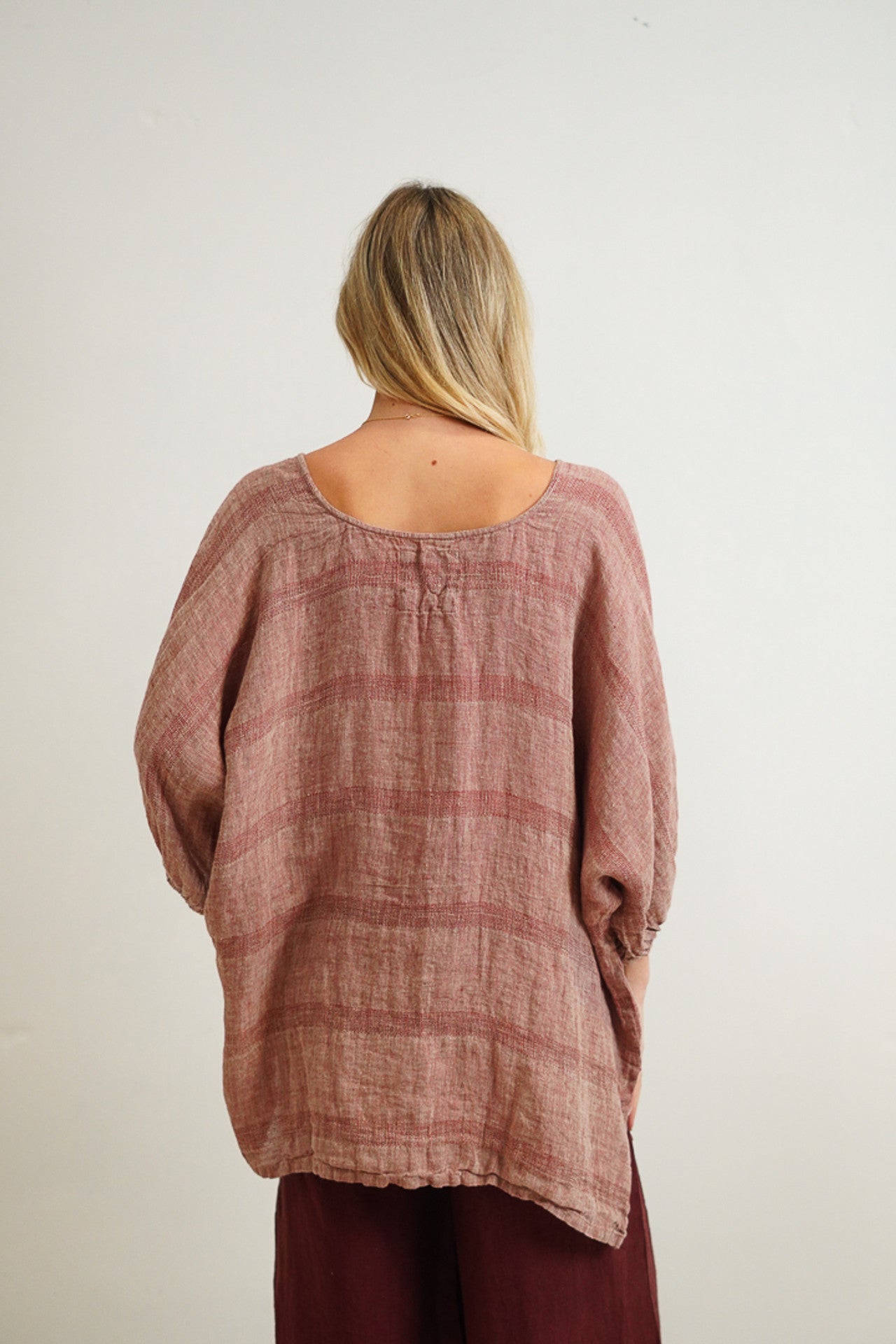 Bella Linen Top ~ Rose