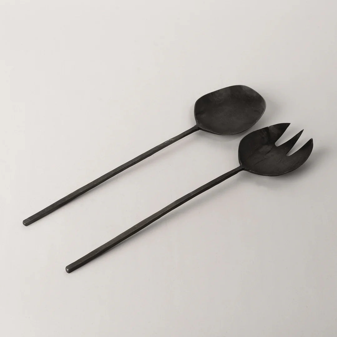 Forged Iron Salad Servers