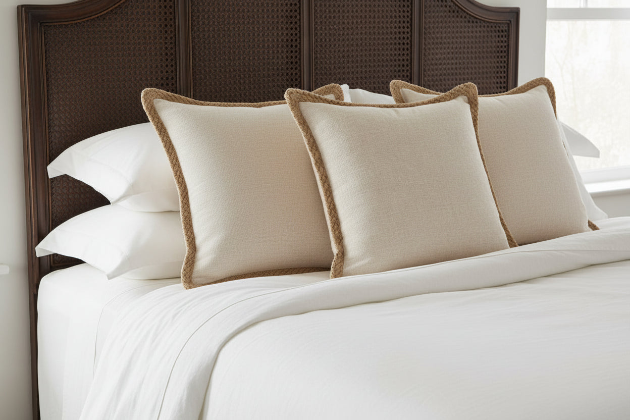 Coussin Marseille Cushion Cover {Ecru or Crisp White}