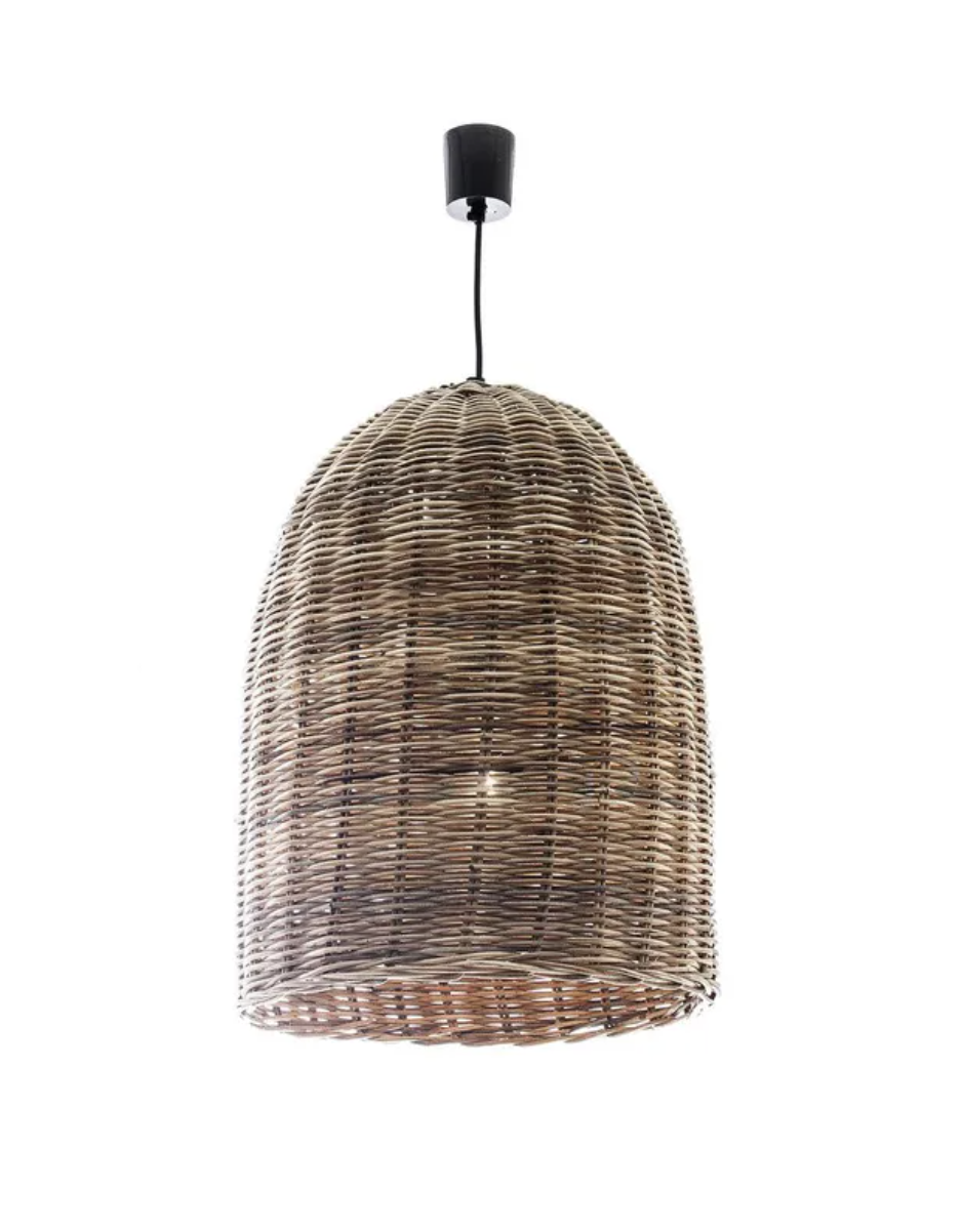 Rattan Bell Pendant Light