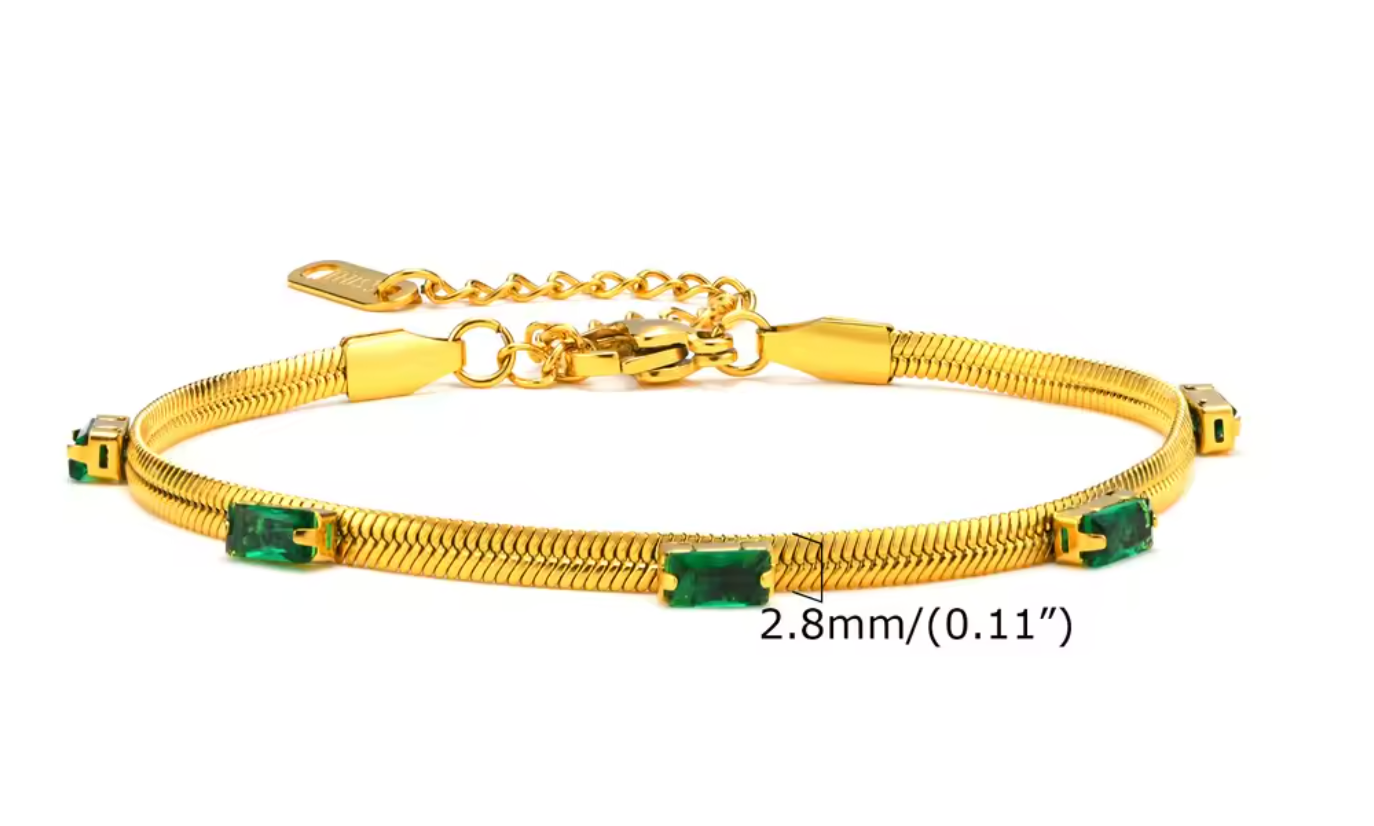 The "Veridian" Collection – Emerald Green & Gold Layering Jewellery