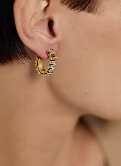 Delicate Colourful U Hoops