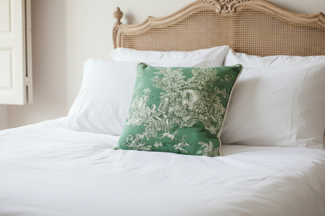 Chinoiserie Cushion Cover ~ Emerald