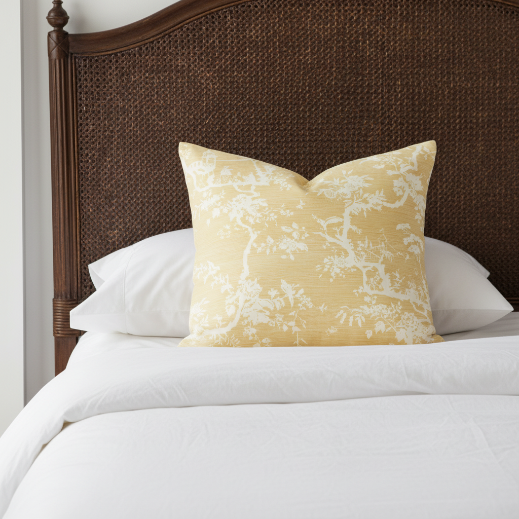 Chinoiserie Cushion Cover ~ Gold