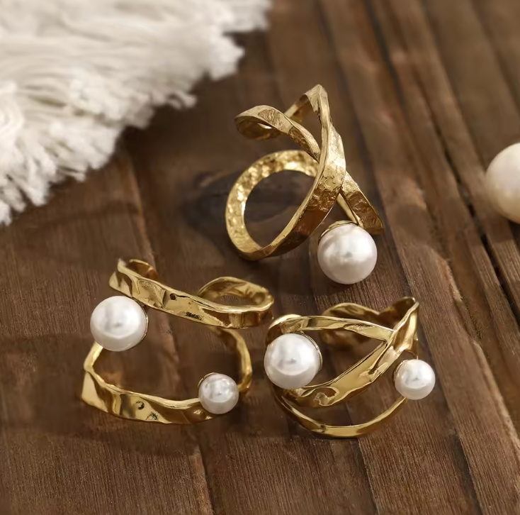 Doppia Perla Ring Set