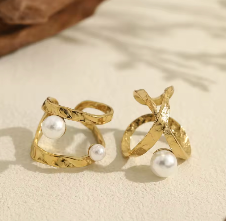 Doppia Perla Ring Set