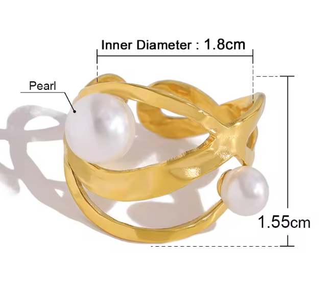 Doppia Perla Ring Set