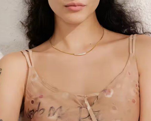 Minimalist Natural Shell Snake Chain