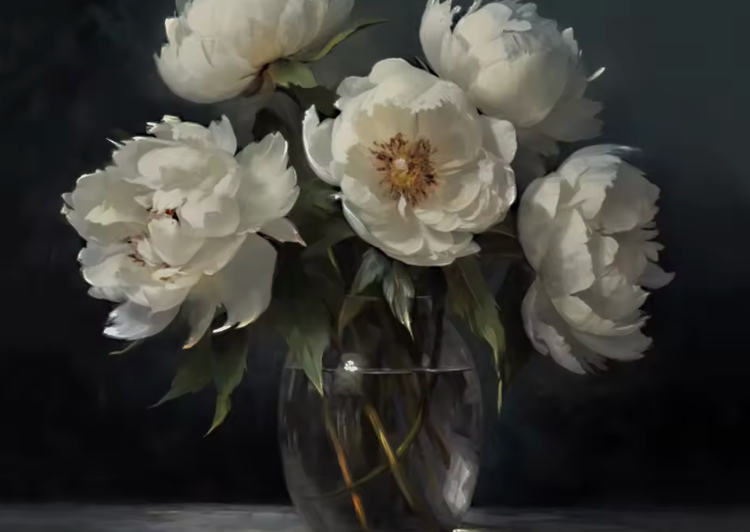 The Antique Floral Series ~ Print on Canvas