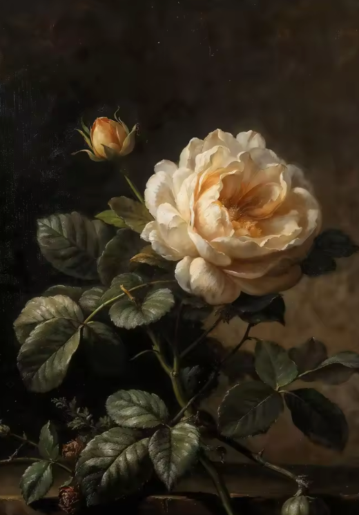 The Antique Floral Series ~ Print on Canvas