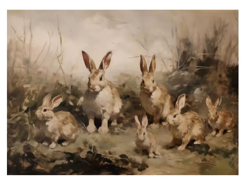 The Bunny Series ~ Print on Canvas