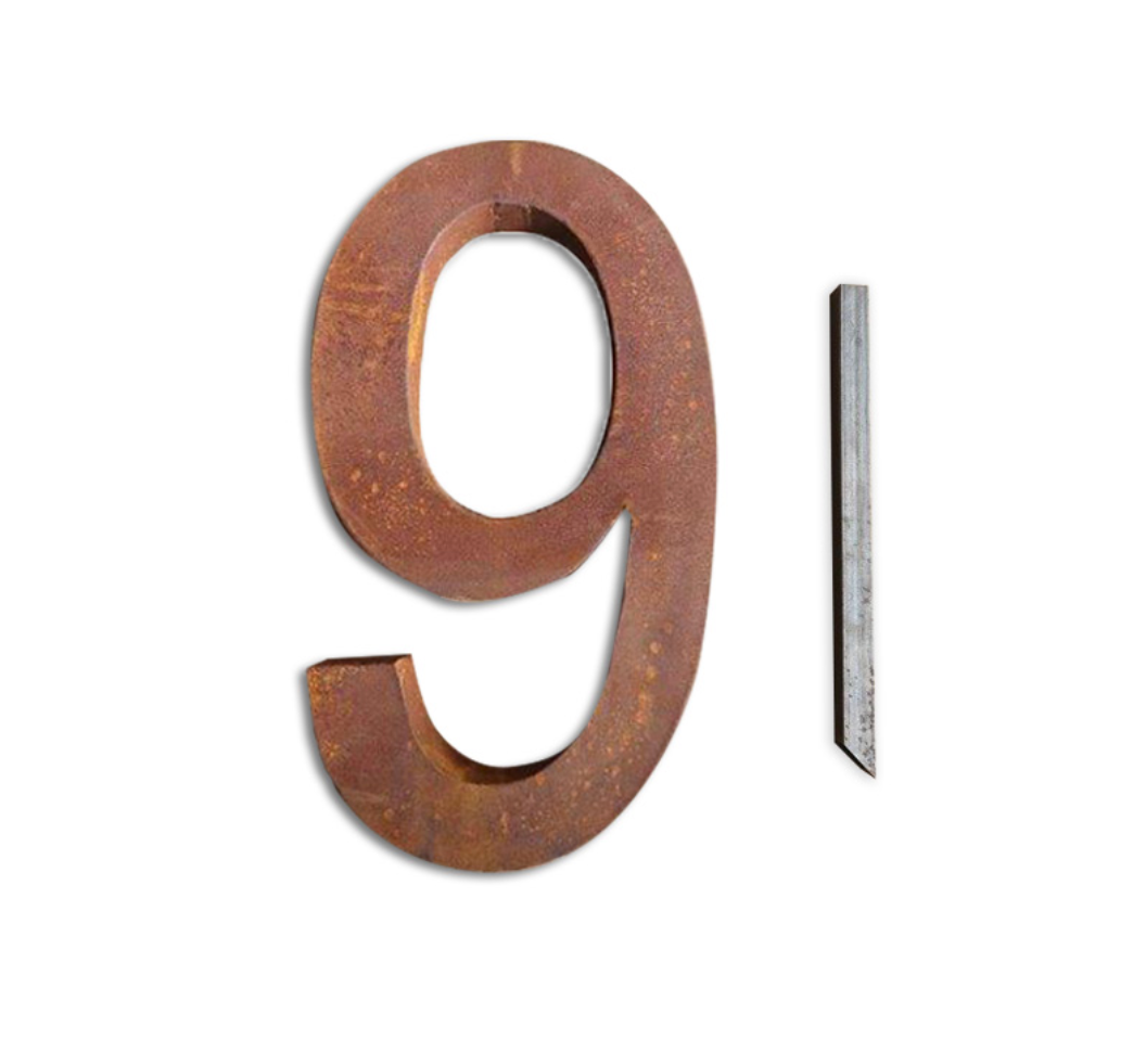 Aged Steel House Numbers { 0 ~ 9 }