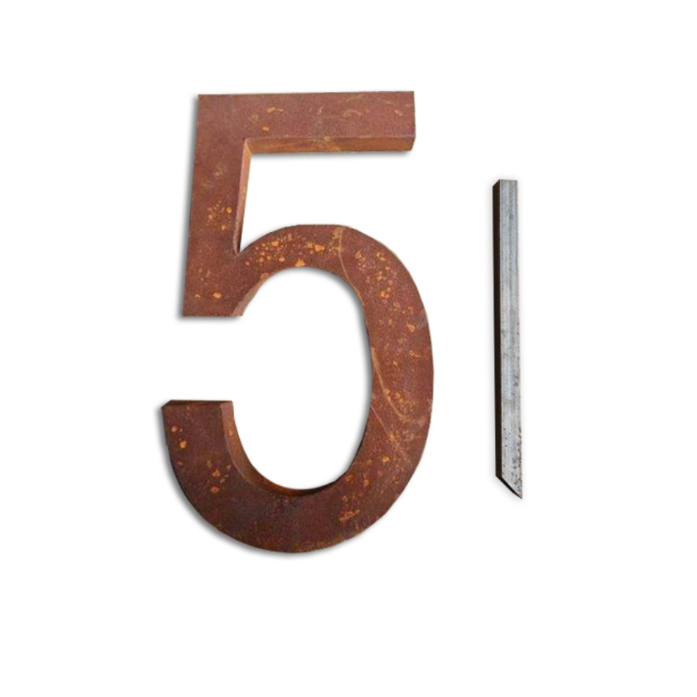 Aged Steel House Numbers { 0 ~ 9 }
