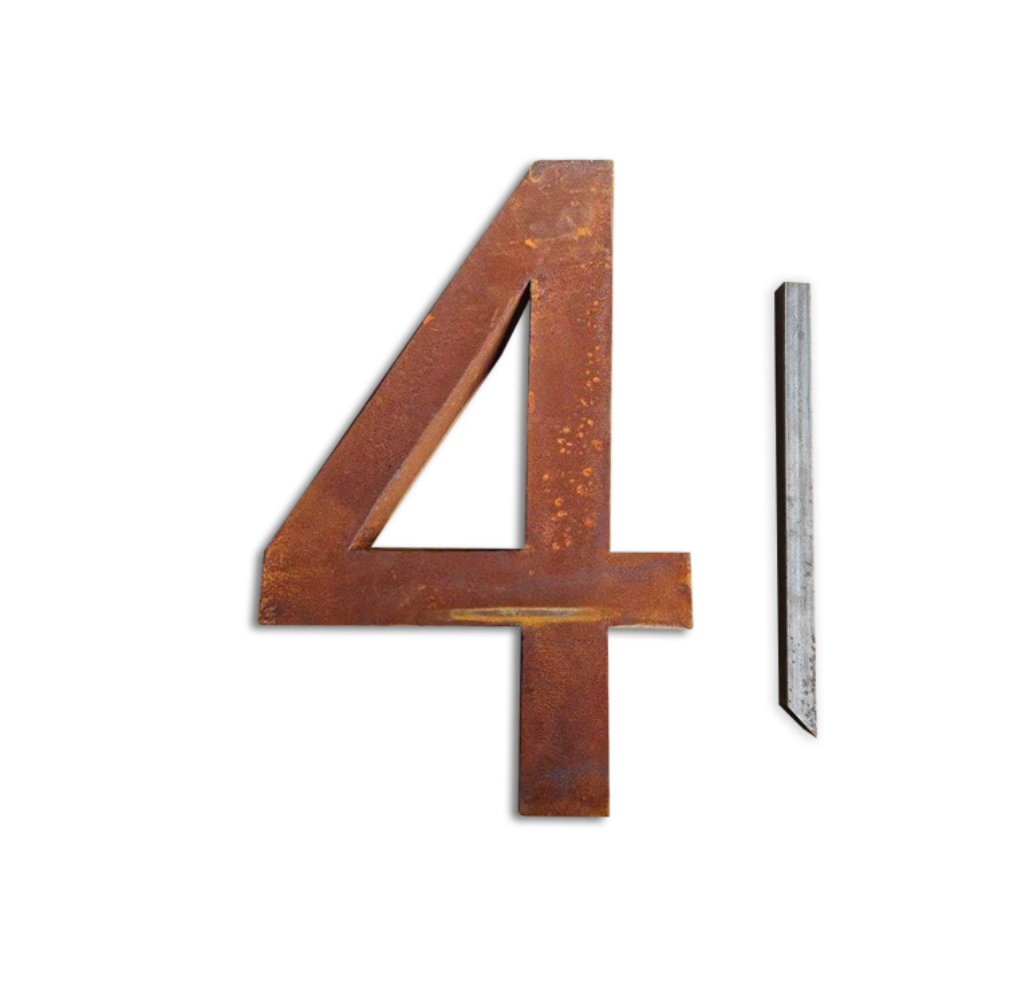 Aged Steel House Numbers { 0 ~ 9 }