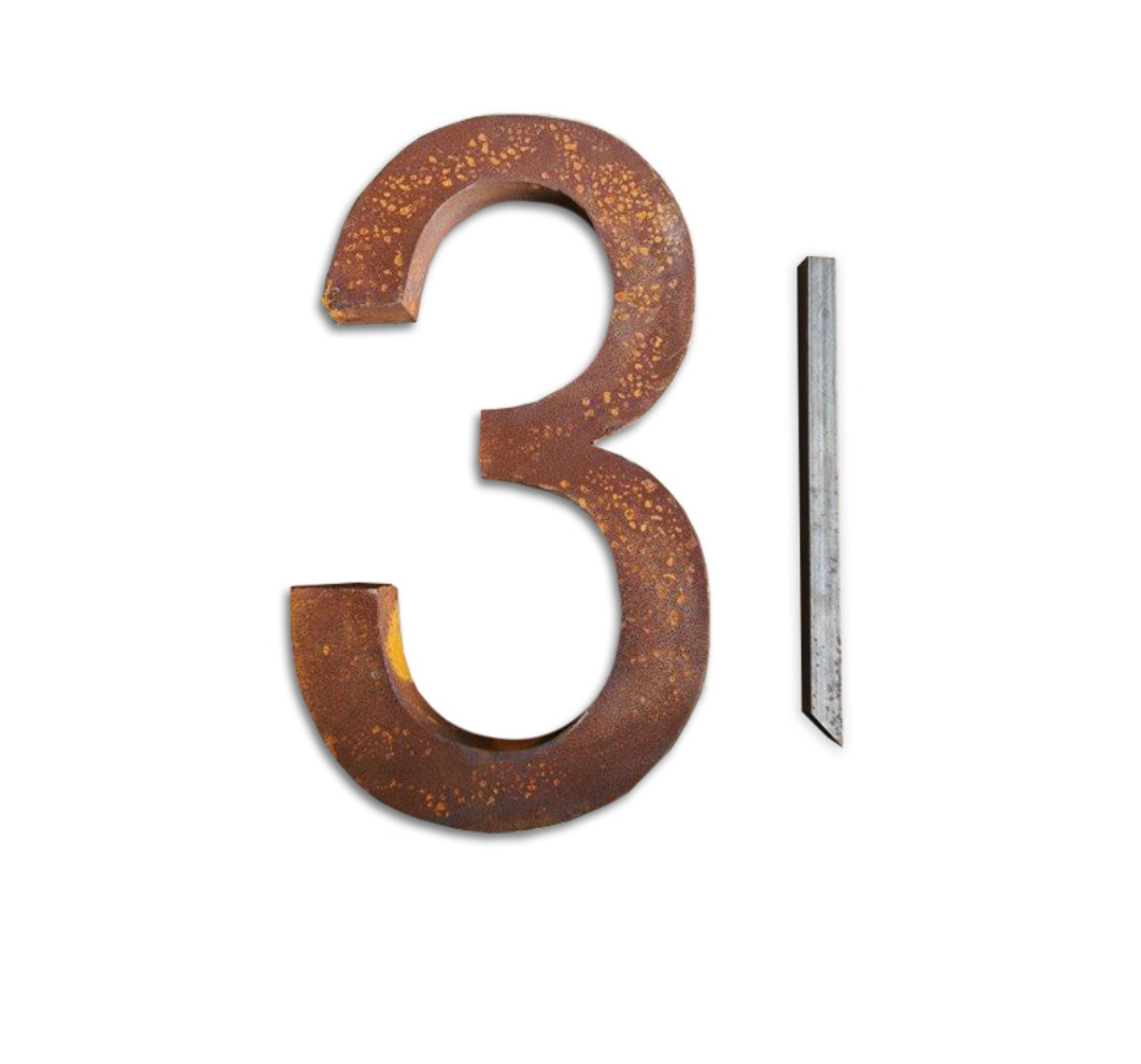 Aged Steel House Numbers { 0 ~ 9 }