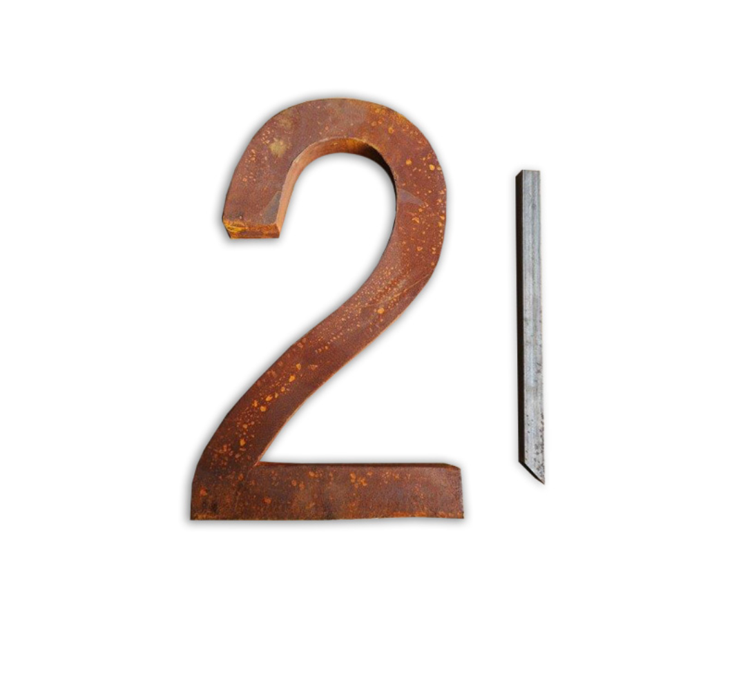 Aged Steel House Numbers { 0 ~ 9 }