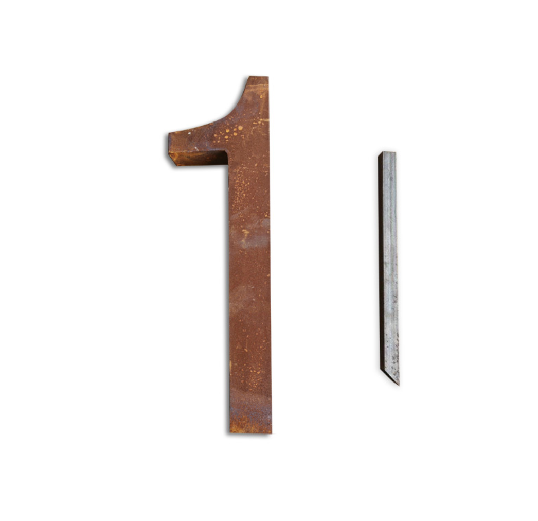 Aged Steel House Numbers { 0 ~ 9 }
