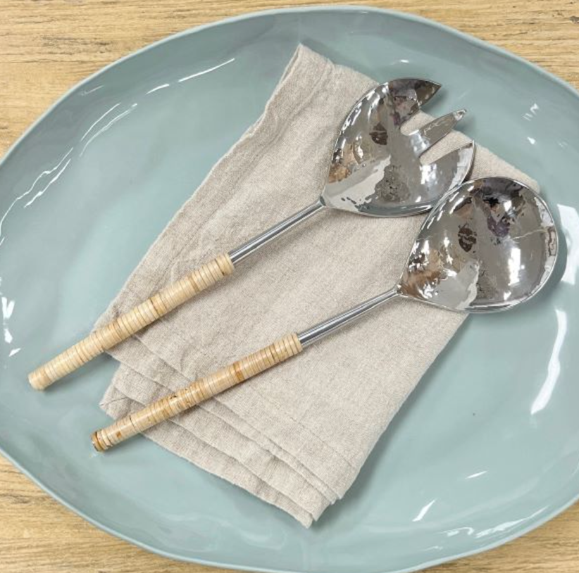 Natural Wicker Salad Servers