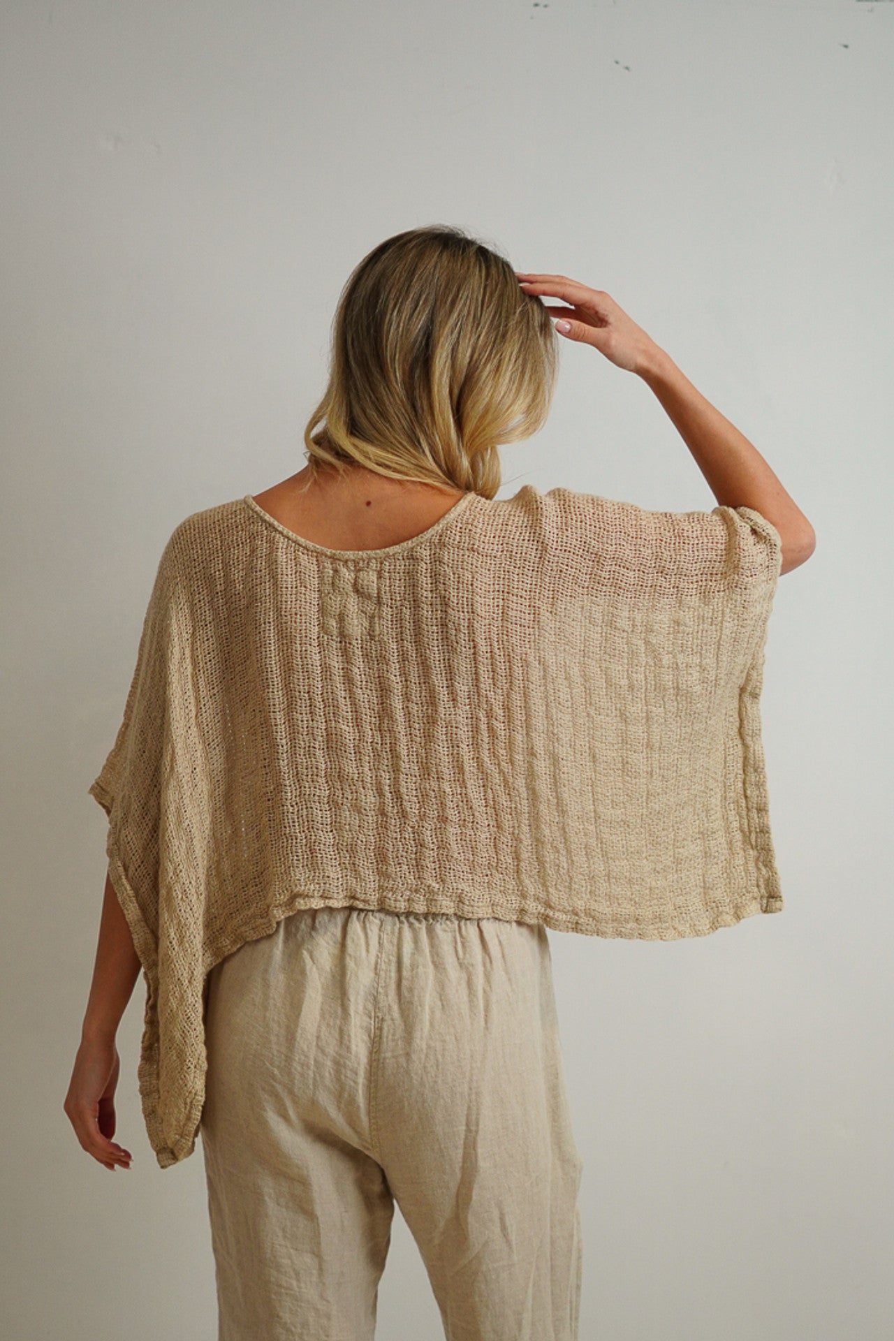 Capri Linen Top ~ Natural