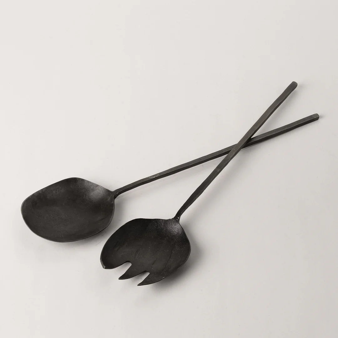 Forged Iron Salad Servers