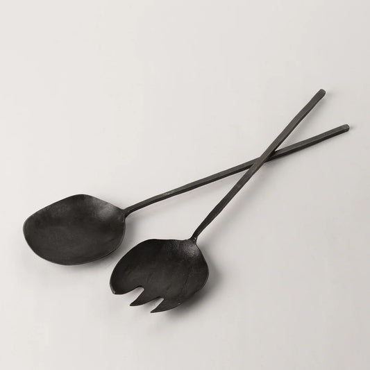 Forged Iron Salad Servers